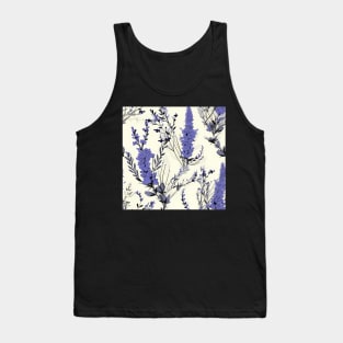 Lavender Flower Pattern Type 2 Tank Top